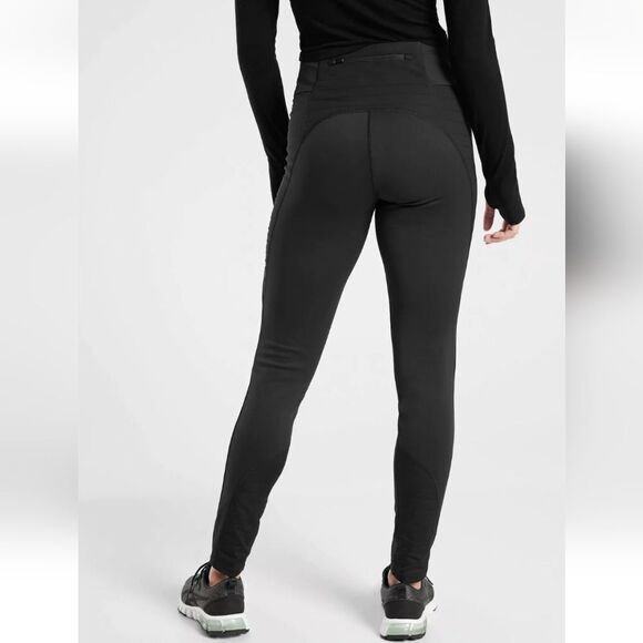 Athleta Peak Hybrid Fleece Tight In Black Size Medium - Picture 10 of 13